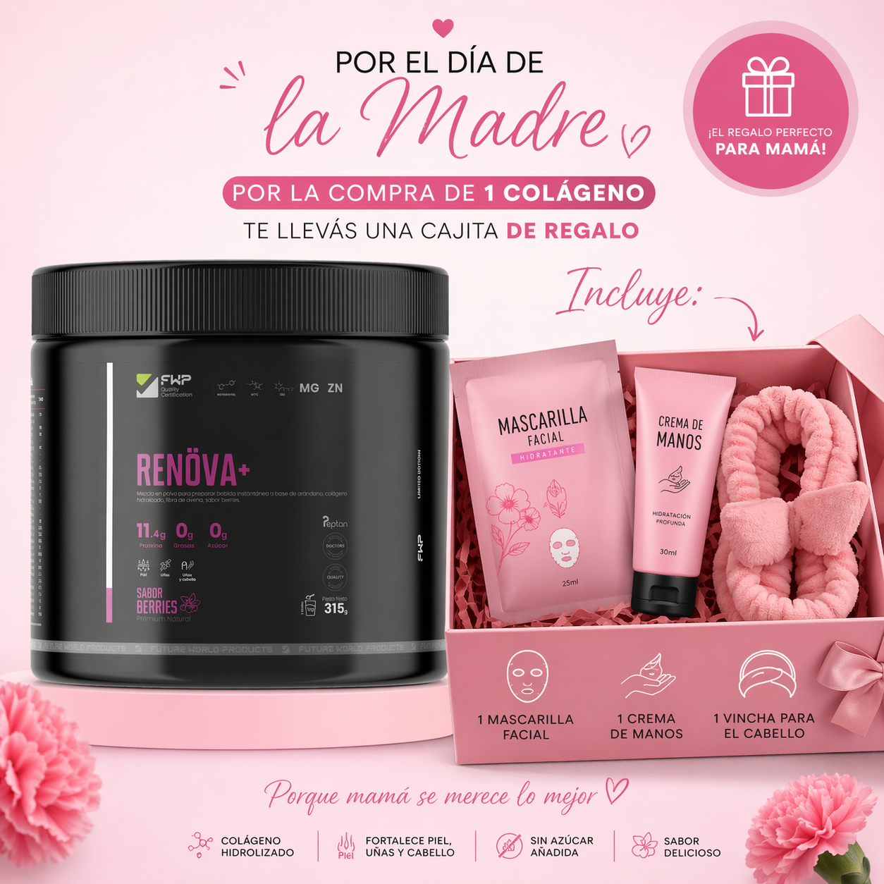 COLÁGENO RENOVA + DOBLEMENTE HIDROLIZADO